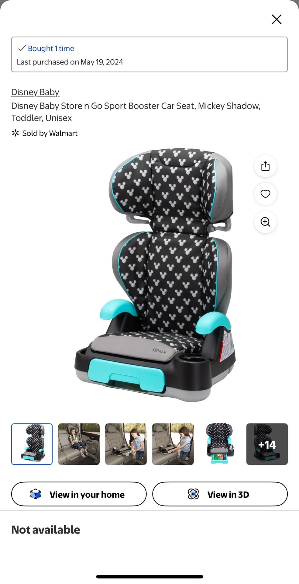 Toddler 2in1 Unisex Baby Car Seat