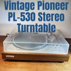 Vintage Pioneer PL-530 Full Automatic Direct Drive Stereo Turntable Excellent Stanton 681eee Stylus Cartridge