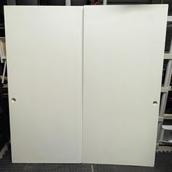 72”x 77” Double interior doors, used for closets. Plain design.  C#27