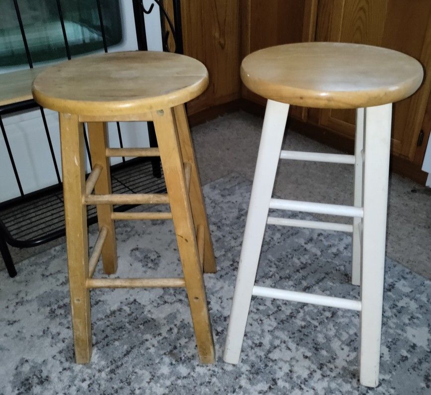 (2) Wood Bar Stools!