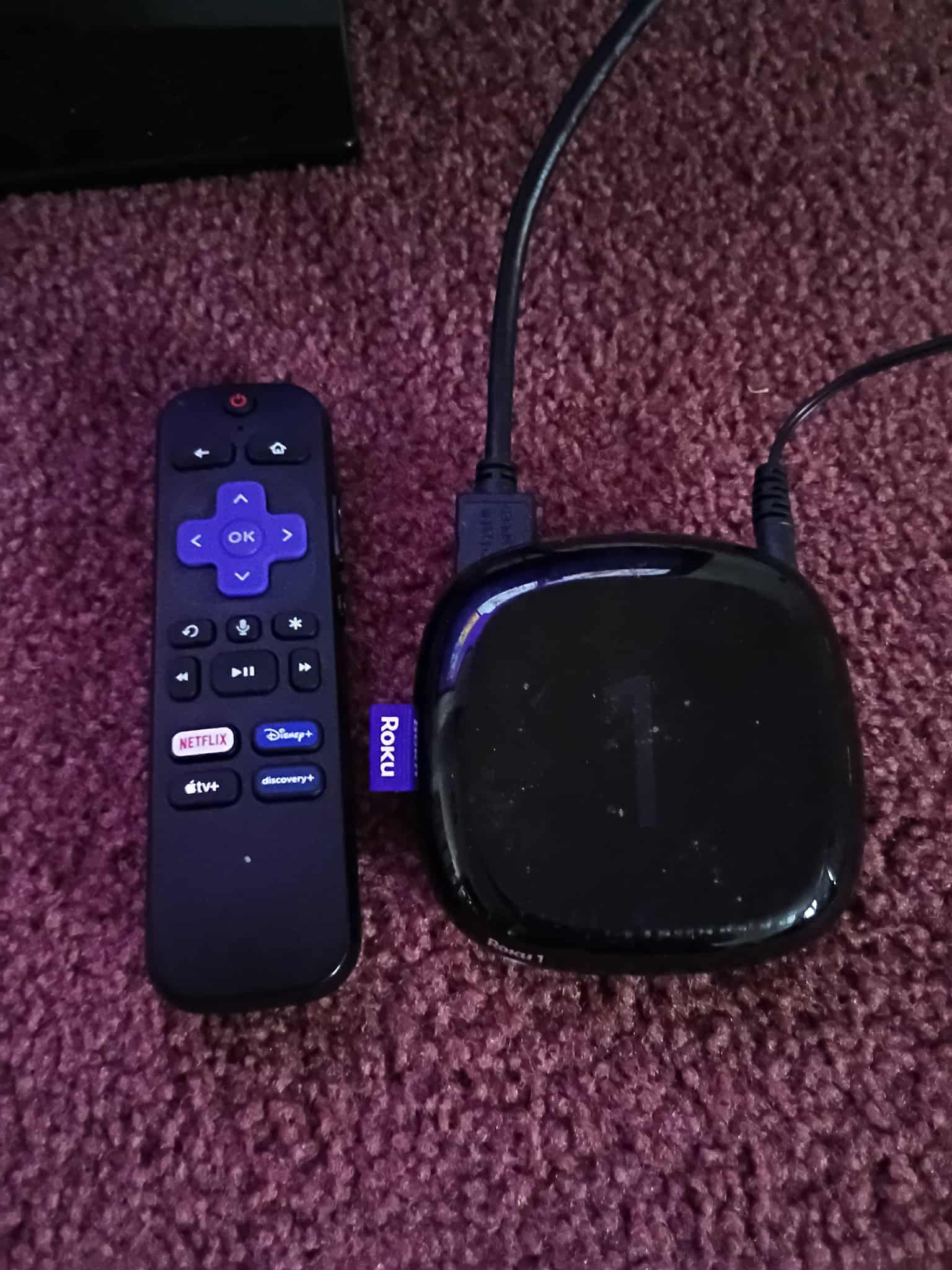 Roku 1 Media Streamer 2710X with Remote Cords Tested & Working