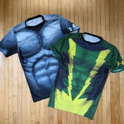 Under Armour Marvel Alter Ego Compression Shirts Mens  Rhino/Green Electro Sz. L