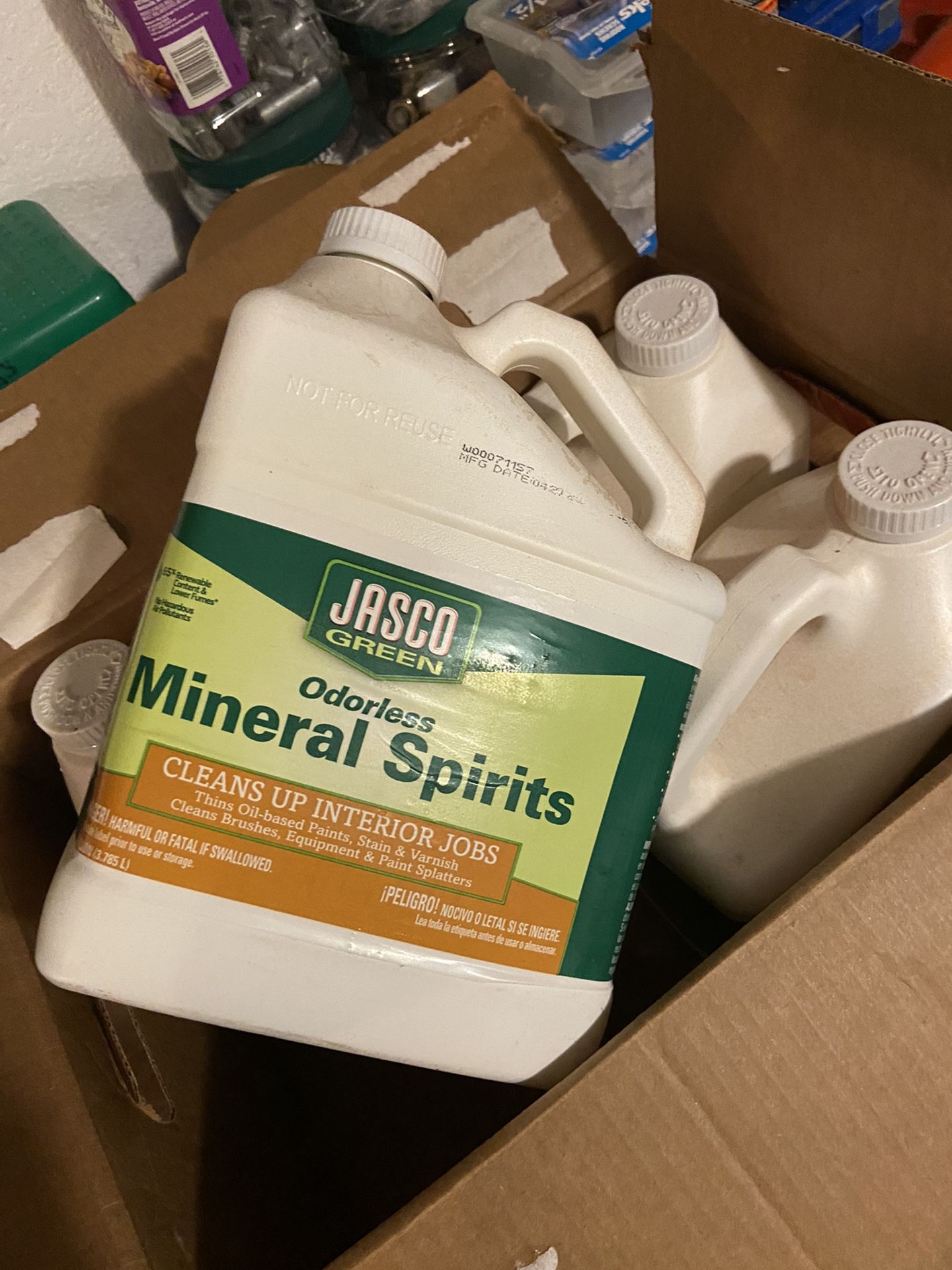 4 Gallons Of Unopened Jasco Brand Mineral Spirits