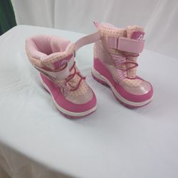 Toddler Girls Winter Boots – Pink, Size 9
