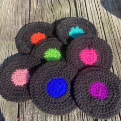Crochet Vinyl Record Coasters