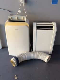 2 Portable Air Conditioners – 14,000 & 12,000 BTU – Both Work