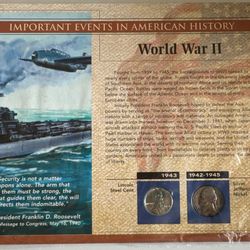 WWII Steel Penny And Silver Nickel