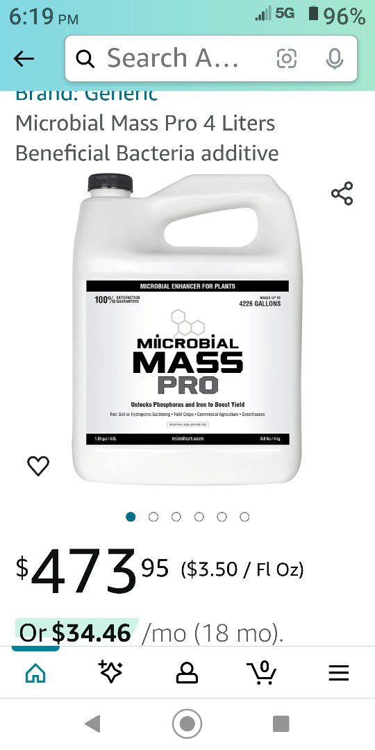 Microbial Mass Pro 4 Liters Beneficial Bacteria additive Fertilizer 
