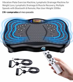 Máquina de ejercicios con placa de vibración, máquina de drenaje linfático para pérdida de peso, drenaje linfático y recuperación muscular, múltiples 