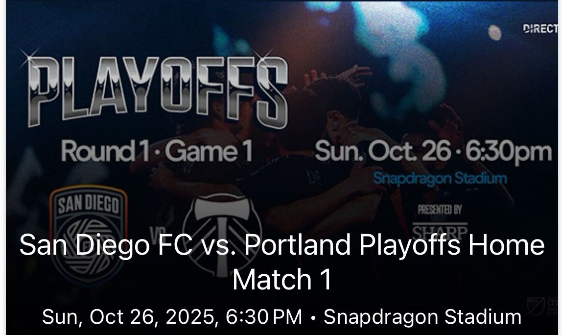 San Diego FC Playoff parking For 10/26 Game