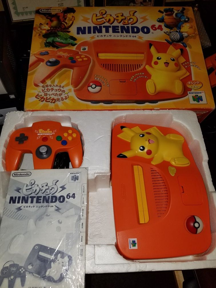 Limited Edition Pikachu Nintendo 64 - Like New w/ Box & Complete