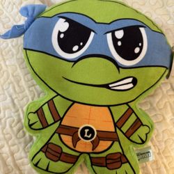 Teenage Mutant Ninja Turtles Leonardo Plush Stuffed Toy Pillow Like 14"
