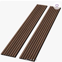 Total 6 Package Of 106" x 12.6" Acoustic Wood Wall Paneling, Decorative Soundproof Panels for Walls and Ceilings, 3D Slat Wood Wall Panels (Set of 2)