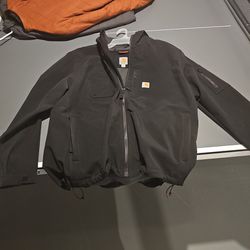 Black Hooded Carhartt Jacket