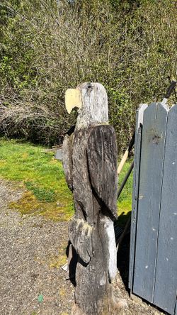 Carved Bald Eagle Pole 