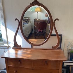 Vintage Doernbecher manufacturing company dresser with mirror