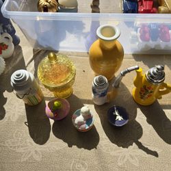 Lot Of 8 Vintage  Avon Perfume  Bottles