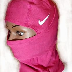 Nike Pro Therma Fit Hyperwarm Hood Ski Full Face Mask Shiesty Balaclava ~ Pink