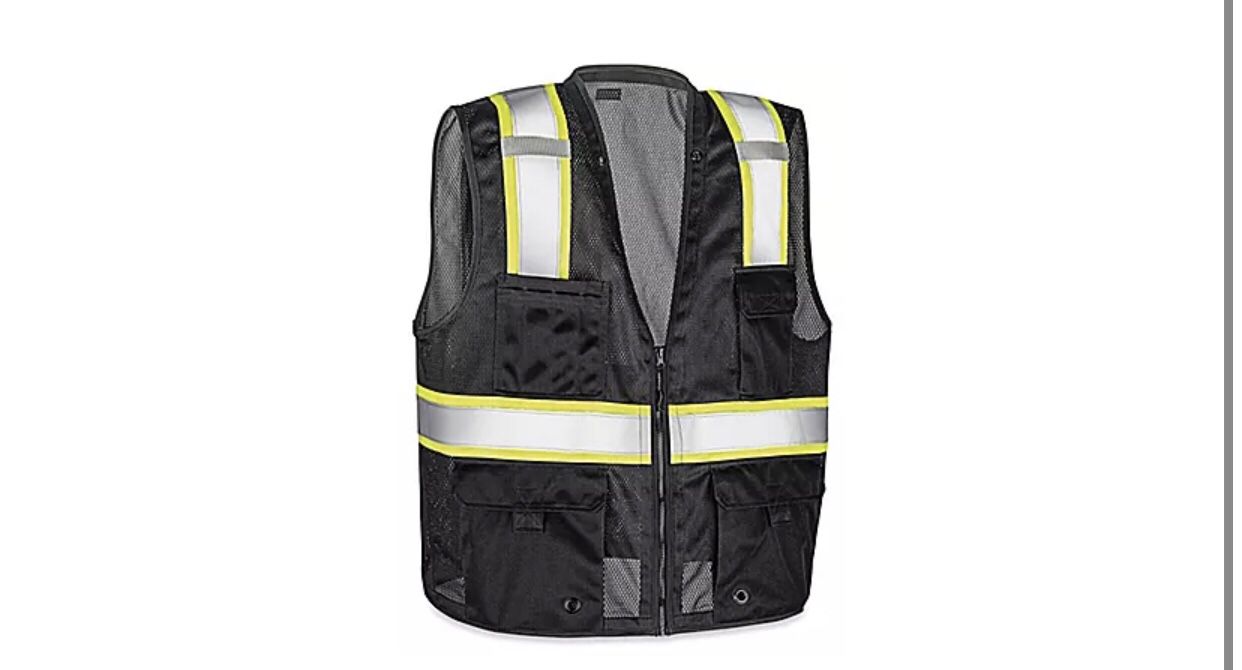 Hi-Vis Safety Vest- Black