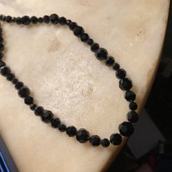 Black Crystal Bead Choker