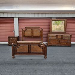 Queen-Size bed Frame + Dresser + Night stand