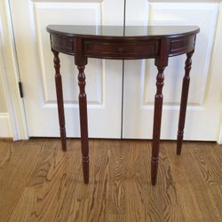 HALF MOON ENTRY/CONSOLE TABLE WITH DRAWER