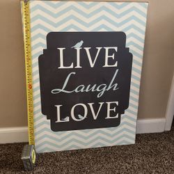 Metal Live Laugh Love Sign