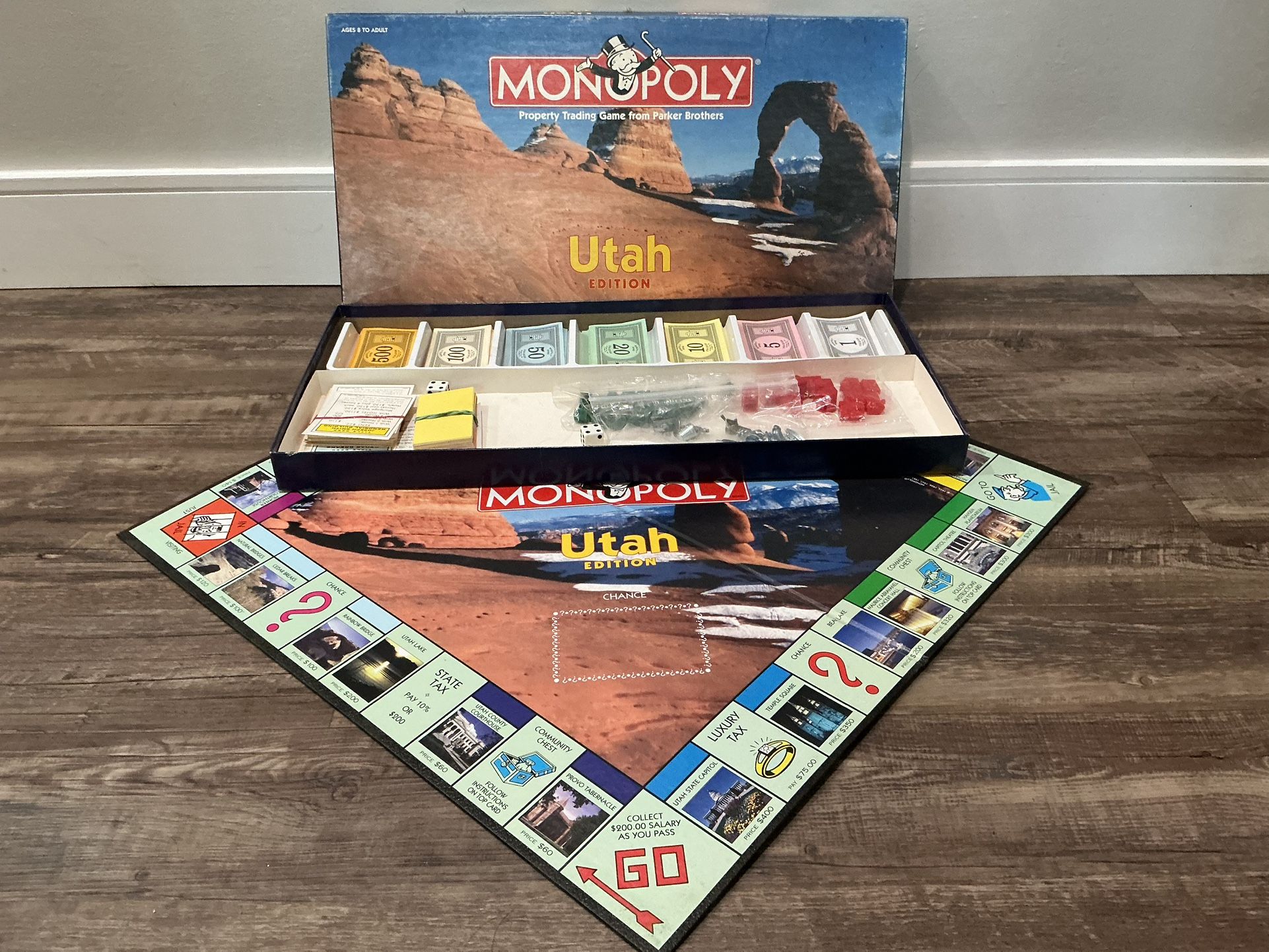 🎲 Monopoly Collector’s Edition Bundle – New England Patriots + Utah State – Complete!