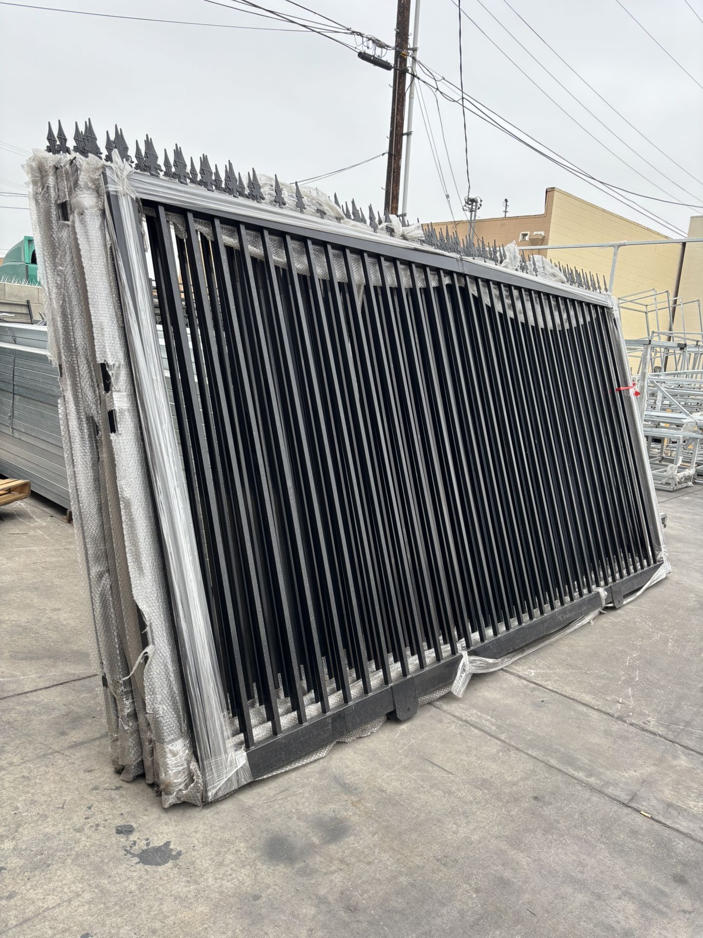 Sliding Iron Gate Spike Top 8' H x 14' L per piece