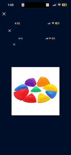 Very Lightly Used Houseables Stepping Stones For Kids, Balance Play Stone, Set Of 9