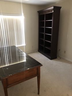 Bookshelf desk and shelf with lighting and Italian desk