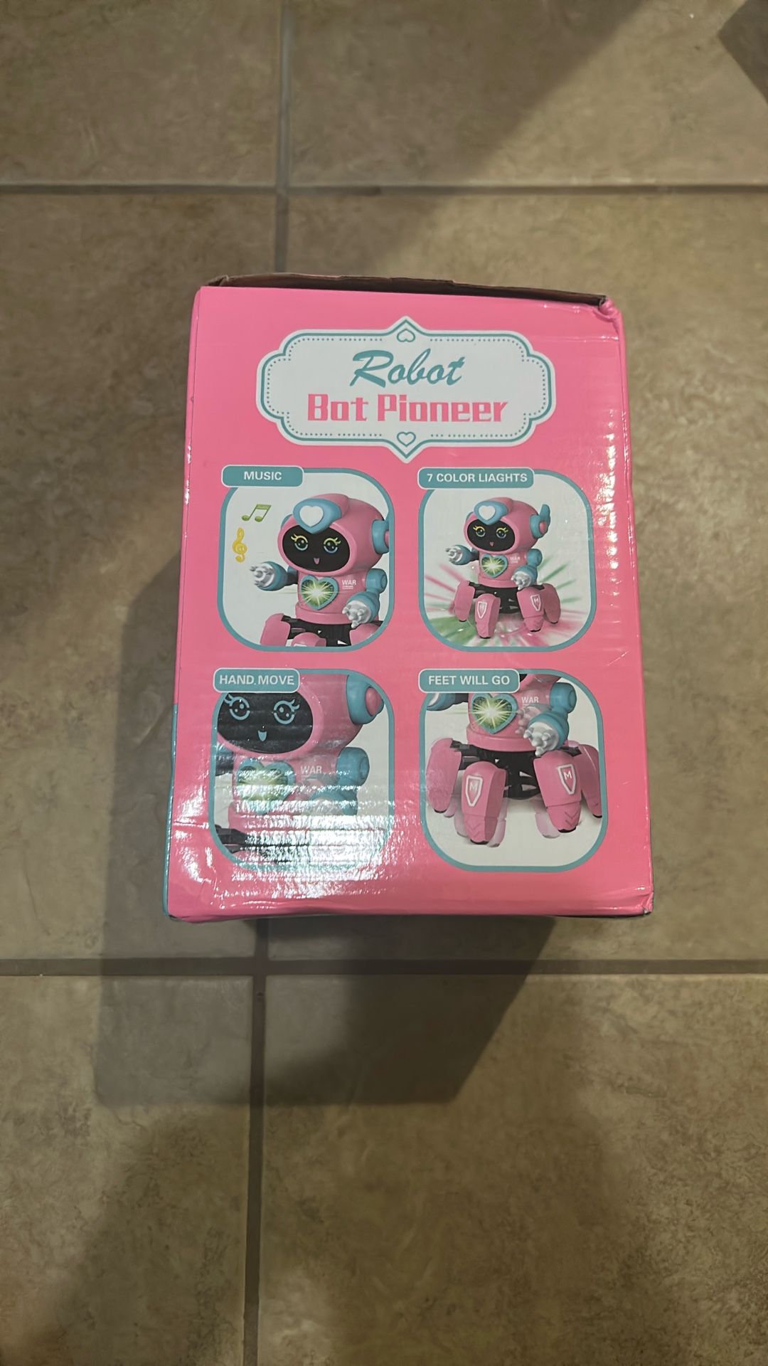 Robot Bot Pioneer Pink Robot Toy With Music Lights & Movement New In Box