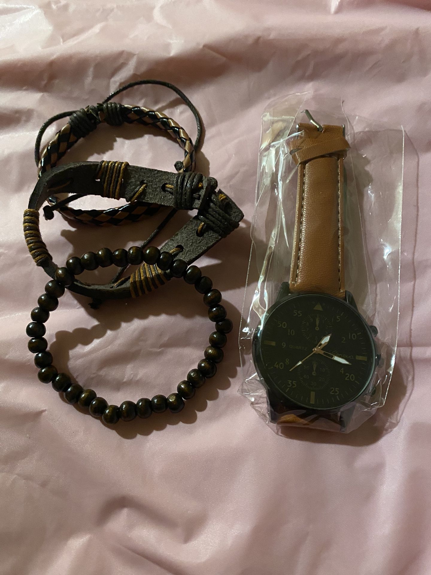 Sets Clock And Bracelets For Men