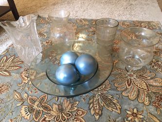 Glass Vases and Glass Bowl