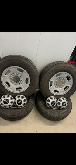 Chevy Steel Wheels with Bridgestone Tires Set of 4