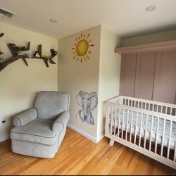Baby Crib/ Conversion Piece And Recliner 