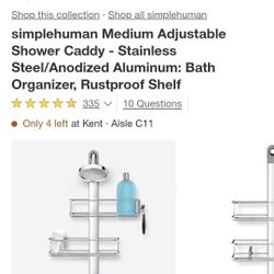 simplehuman Medium Adjustable Shower Caddy