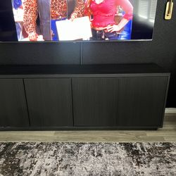 Black TV stand
