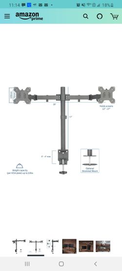 Vivid dual monitor desk stand heavy duty