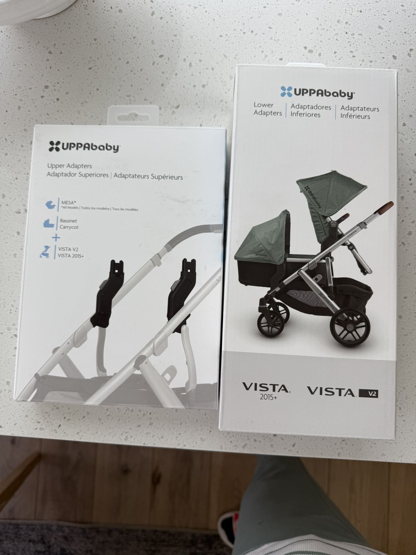 Uppababy Vista Upper And Lower Adapters Brand New 