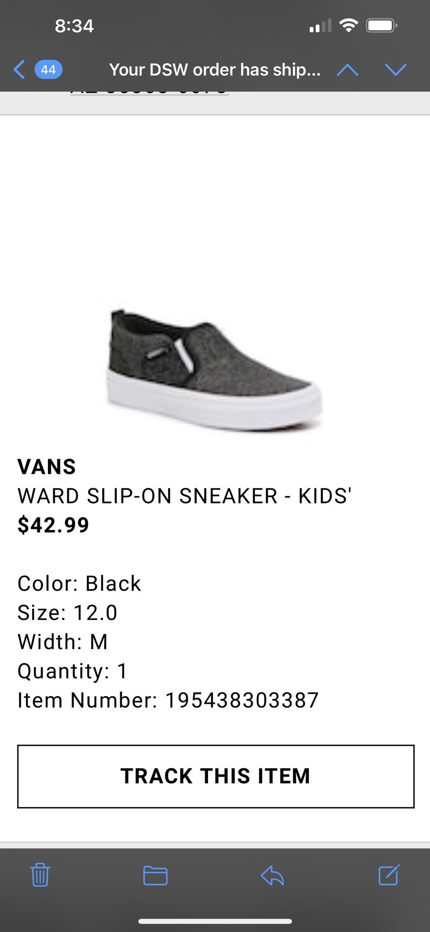 Size 12 Vans Toddlers 