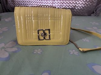 Chic Mini Yellow Quilted Crossbody Purse with Gold Chain