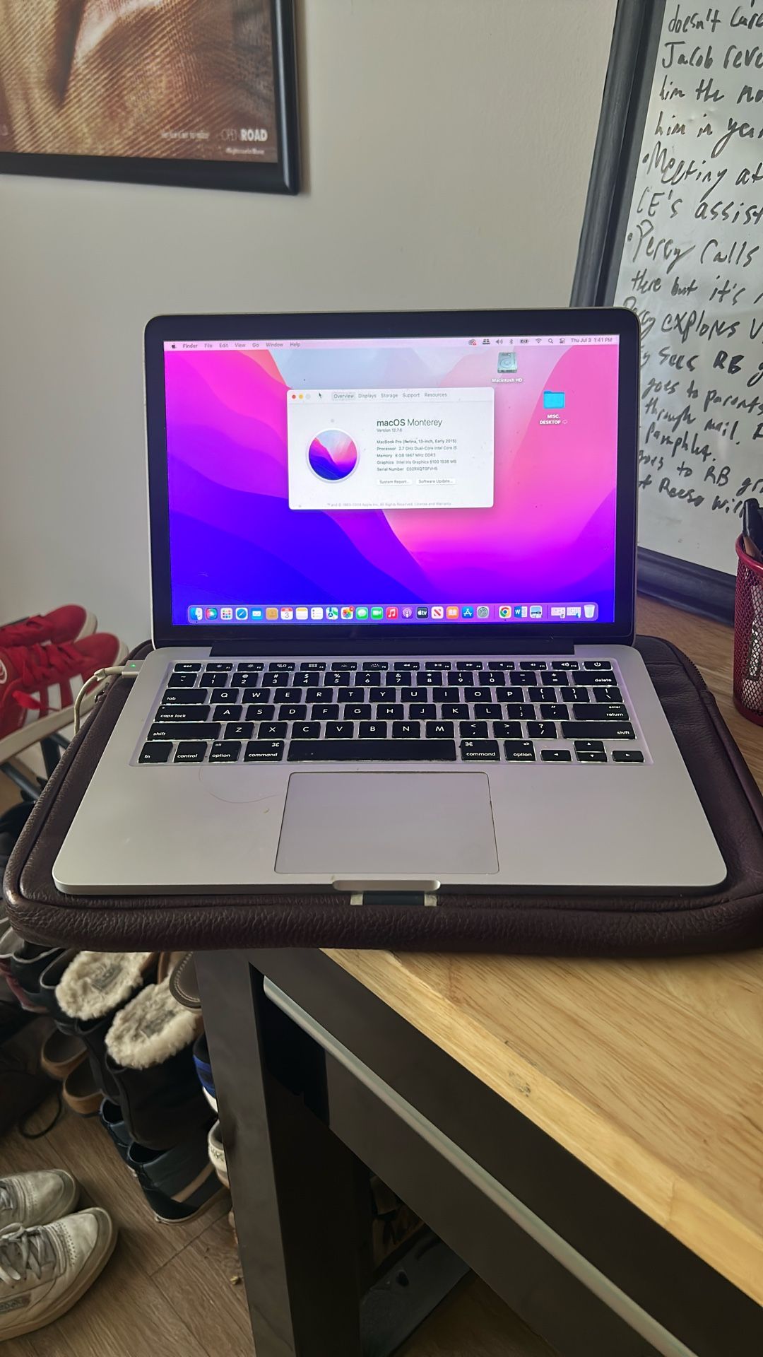 Macbook Pro Laptop (Runs on newest macOS Monterey)