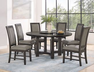 Roud Dining Table Set 5pc, 60" Roud 30"H