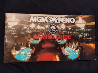 Vintage MGM Reno Grand Hotel/Casino Gaming Guide, 1970's/'80's