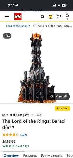 Legos play set The Lord of the Rings: Barad-dûr™