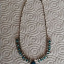 Antique Turquoise Ring And Necklace 