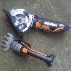 WORX SHEARS & 3 3/8 WORXSAW