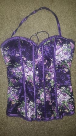 Corset with floral print