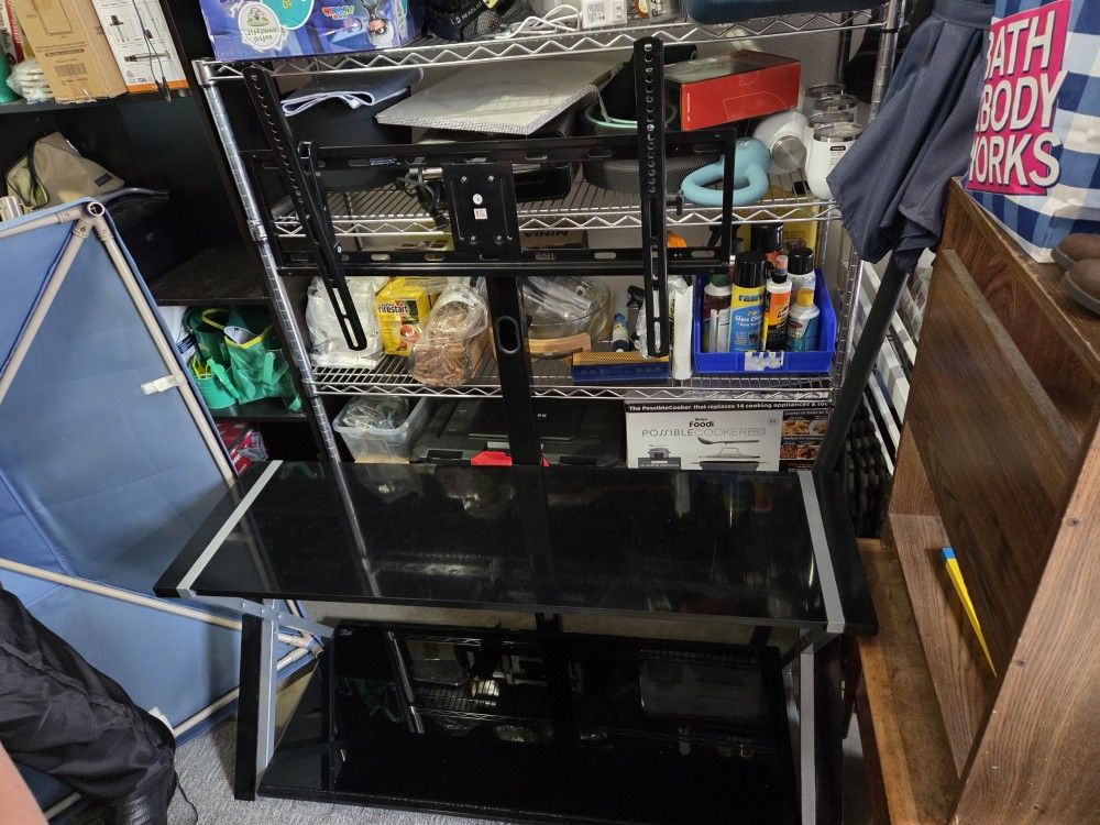 Tv Stand With 2 Shelves
